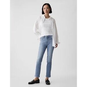 GAP PETITE 2 Kick Fit High Rise Medium Wash Cropped Ankle Jeans Women's